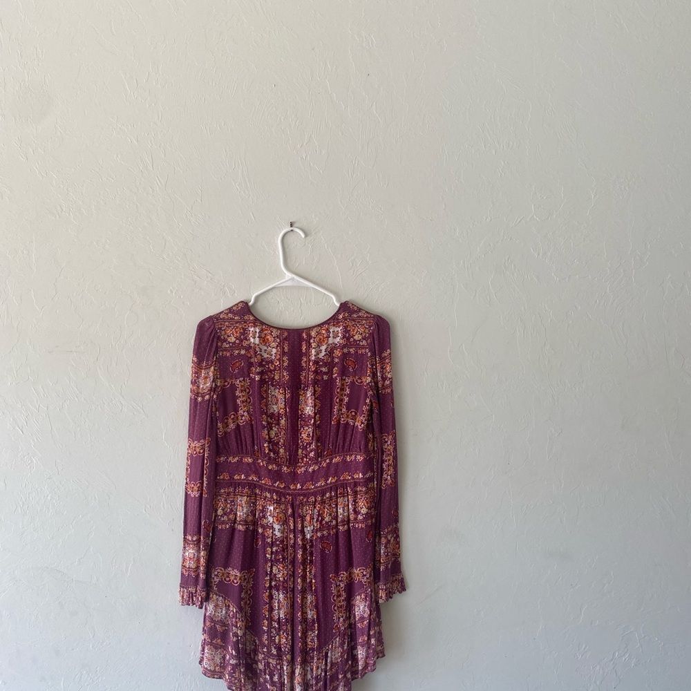 Free People plum floral multi print dress - Picture 7 of 13